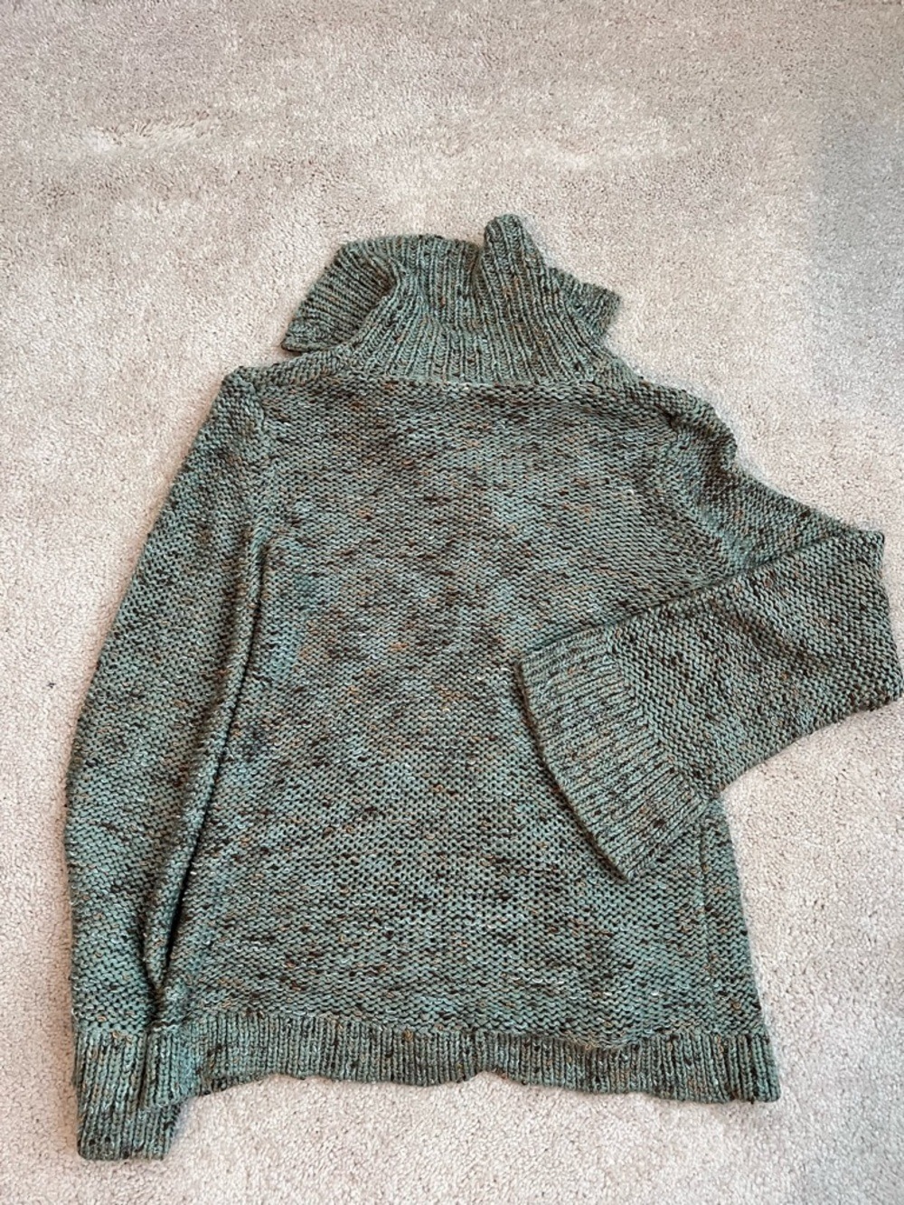 Vertigo Paris Teal and Brown Marled Button Cardigan - Picture 2 of 4